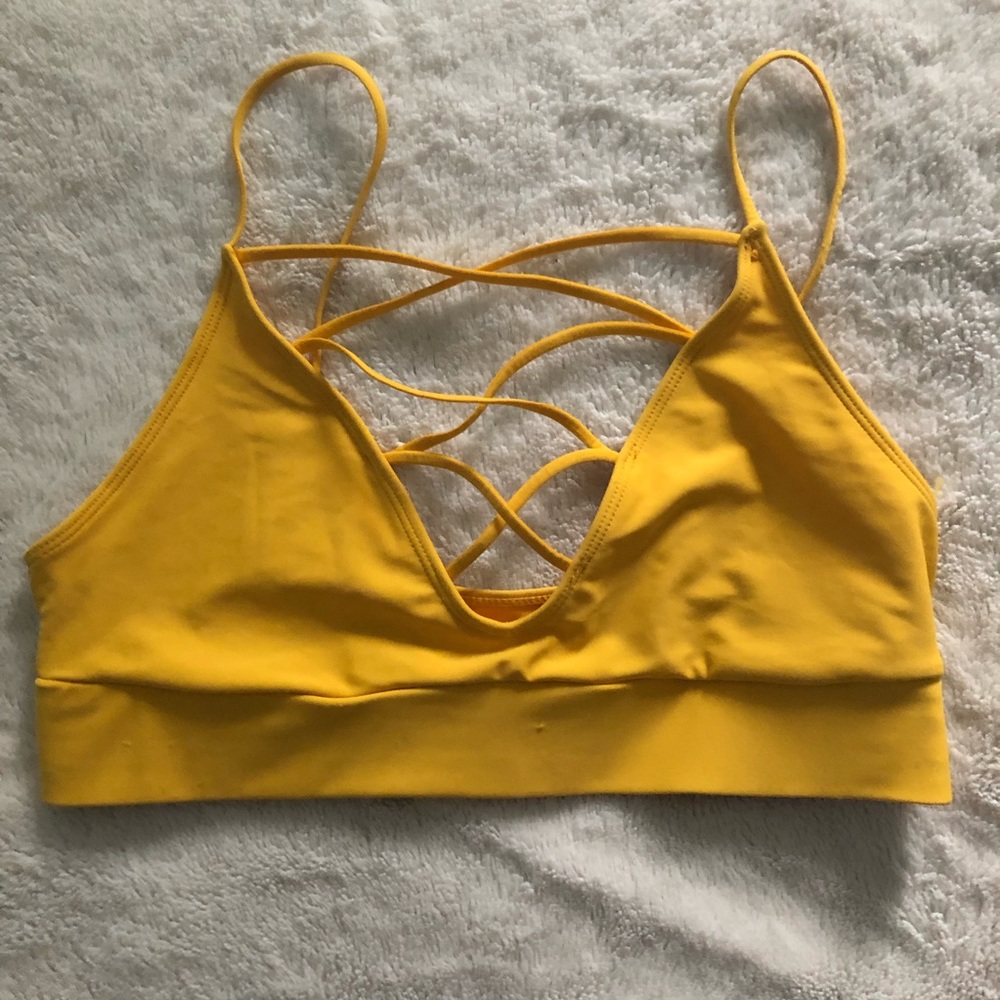 Yellow bikini top